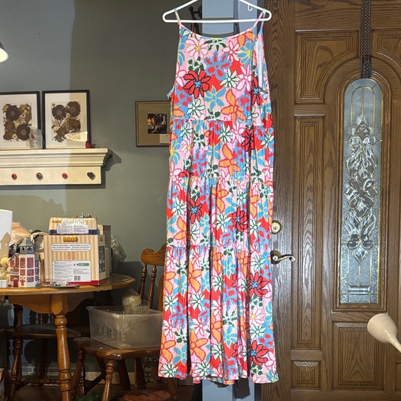 NWOT-Vibrant Floral Maxi Dress - Multicolor - Picture 3 of 12